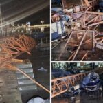 Паднал кран в Поморие