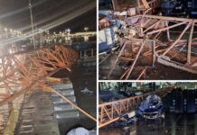 Паднал кран в Поморие