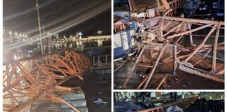 Паднал кран в Поморие