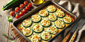 Тиквички с моцарела на фурна