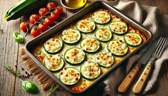 Тиквички с моцарела на фурна