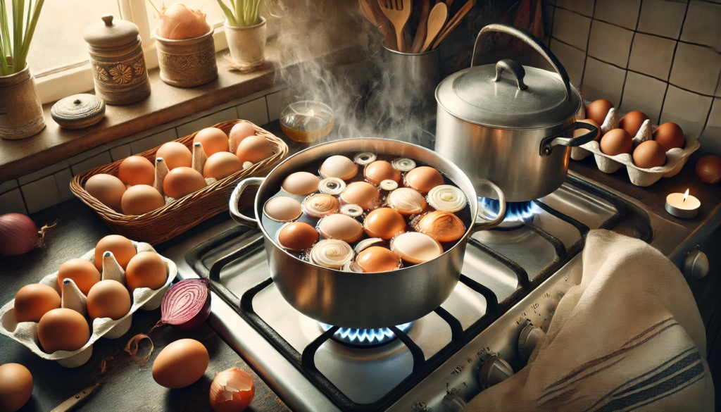 чука на вратата а боядисаните яйца са не само символ