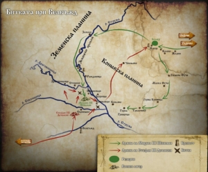 Карта на битката при Велбъжд