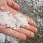 Буря, придружена с градушка в Хасково