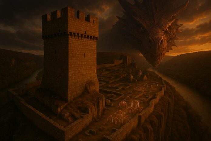 Изглед към крепостта Червен – реалният град, вдъхновил Игра на тронове