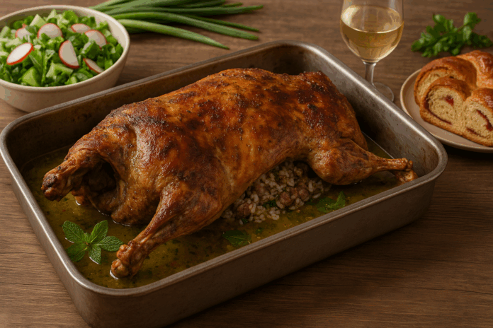 Гергьовденско агне с дроб сърма на фурна