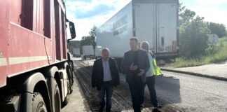 Инспекция на пътя край Телиш