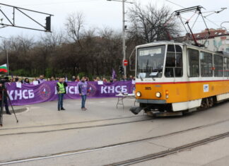 Протест на градския транспорт в София