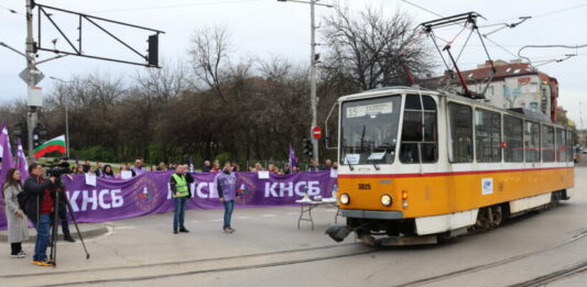 Протест на градския транспорт в София