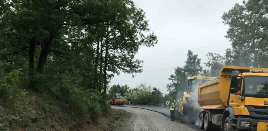 Ремонтът на пътя