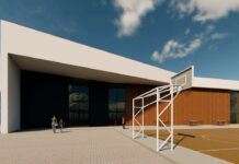 3D визуализация на блокираната спортна зала в Горна Оряховица