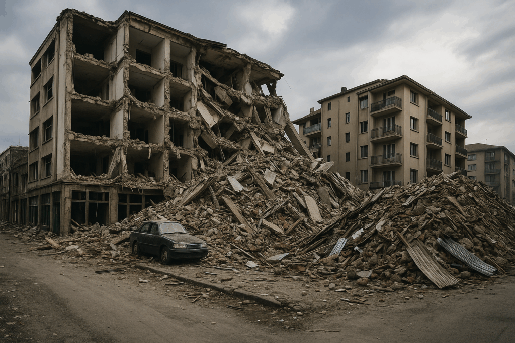 Земетресение Снимка Архив в Румъния е известна с мощните си