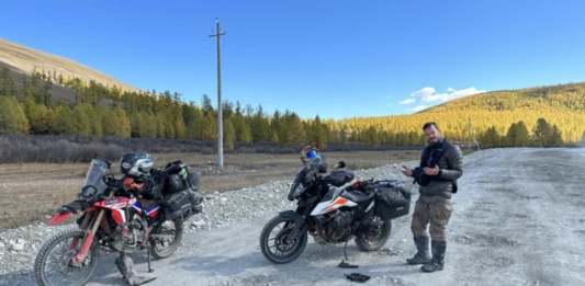 Български пътешественик с мотор в Азия