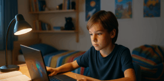 Дете на компютър