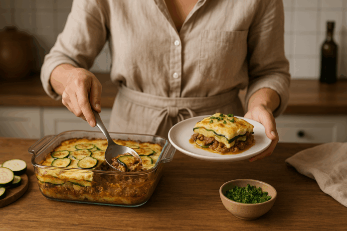 Гръцка мусака с тиквички