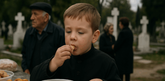 Наял се като попско дете на задушница