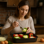 Пълнени чушки с яйце и сирене