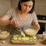 Приготвяне на мусака с ориз и тиквички