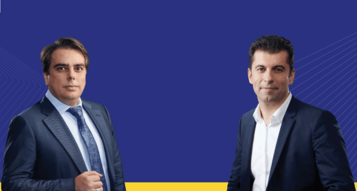 Съпредседатели на "Продължаваме Промяната" Асен Василев и Кирил Петков