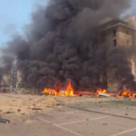 Пожар в Израел след възушни удари