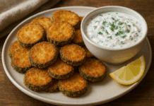 Тиквички с чеснов сос