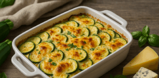 Тиквички Четири сирена на фурна