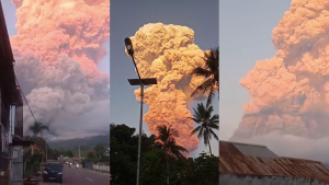 Изригване на индонезийския вулкан Левотоби Лаки Лаки изригна