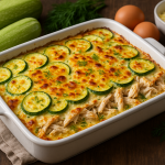 Запеканка с тиквички и пиле