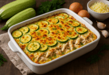 Запеканка с тиквички и пиле