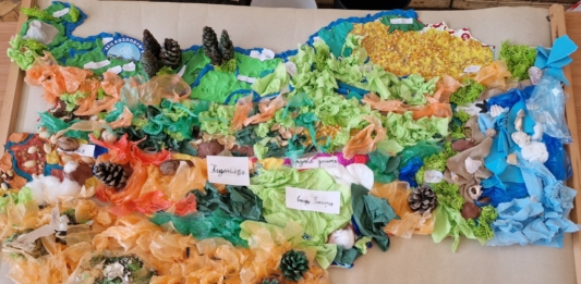 3D карта на България от рециклирани материали