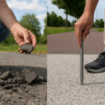 В България роним асфалт с пръсти, а във Виена тестват ненагряващ се и водопропусклив Асфалт в България и Австрия