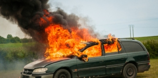 Горяща кола