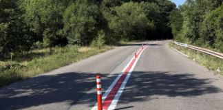 Колчета и червена маркировка спират рисковите изпреварвания по I-5 Черноочене - Кърджали