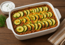 Мусака от тиквички и кайма