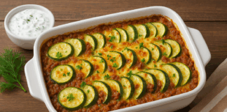 Мусака от тиквички и кайма