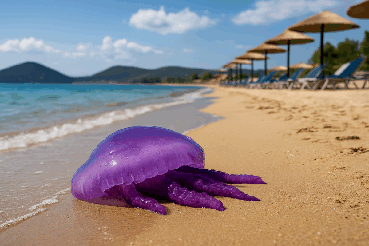 Гръцките власти отправят предупреждение за появата на лилави медузи които