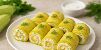 Палачинкови рулца от тиквички