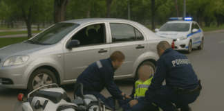 Пострадал полицейски служител