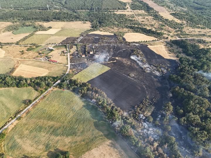 Пожарът в района на Сакар планина заради който обяви частично