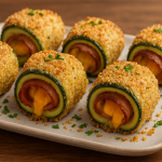 Рула от тиквички с бекон и чедър