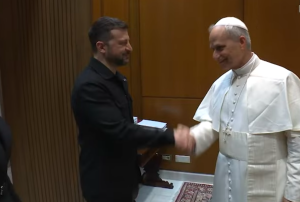 Папа Лъв XIV и Володимир Зеленски