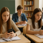 Ученици с телефони