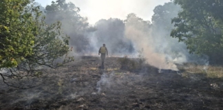 Военни гасят пожара в Сливница