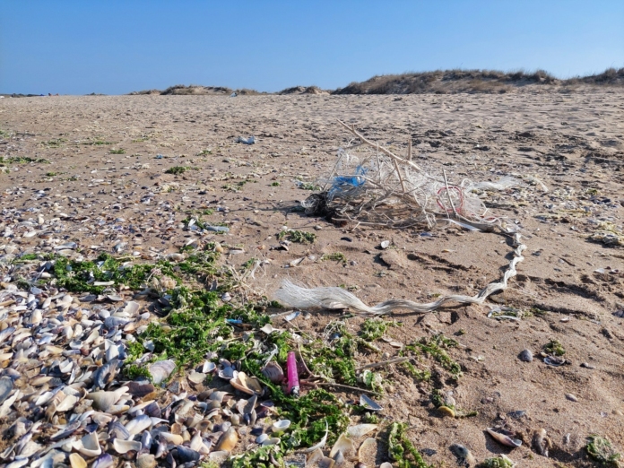 Боклуци на див плаж по Българското Черноморие.