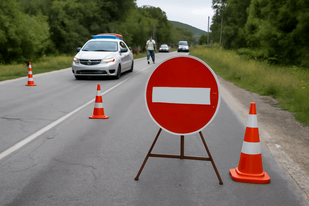 На път II 13 в участъка Бяла Слатина – Борован при