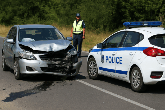 ПТП, Катастрофа на пътя, полицай ПТП, Катастрофа на пътя, полицай