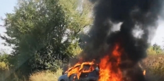 Горяща кола