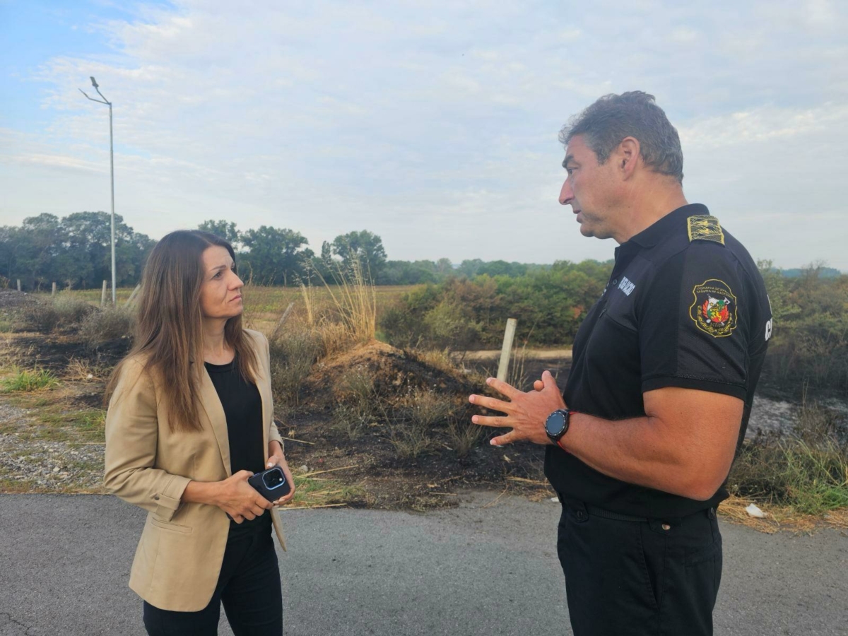 Въпреки нощните валежи мащабният пожар обхванал територии в общините Харманли