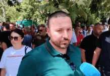 Николай Попов на протест в Бургас