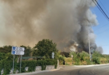 Голям пожар край Българово – евакуация в посока юг Пожар